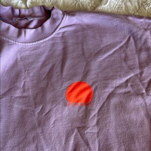 Left On FPurple Sweatshirt with Orange Logo